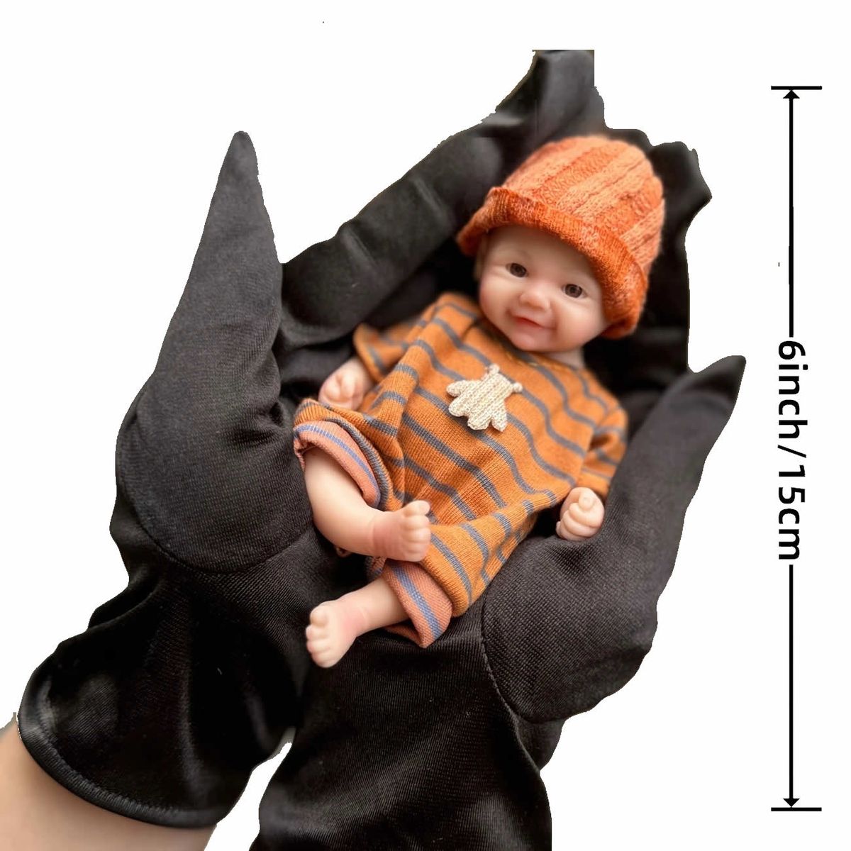 GENERICO - Mini Bebe Reborn Silicona 15 cm - Niño - modelo 2