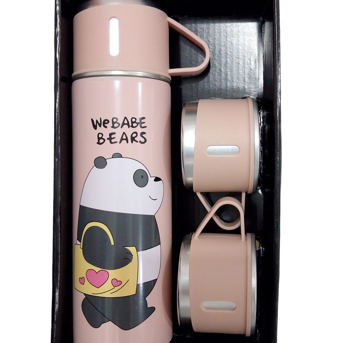 GENERICO - Termo acero inoxidable 500 mL Osos - Palo Rosa