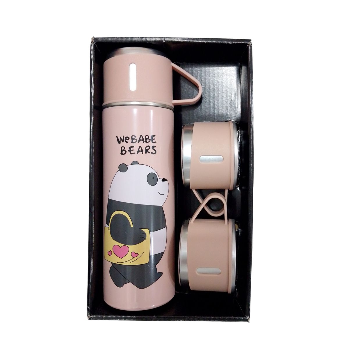 GENERICO - Termo acero inoxidable 500 mL Osos - Palo Rosa