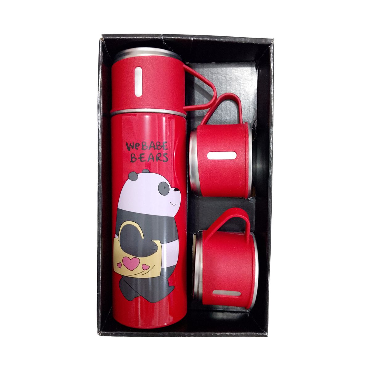 GENERICO - Termo acero inoxidable 500 mL Oso 2 - Rojo