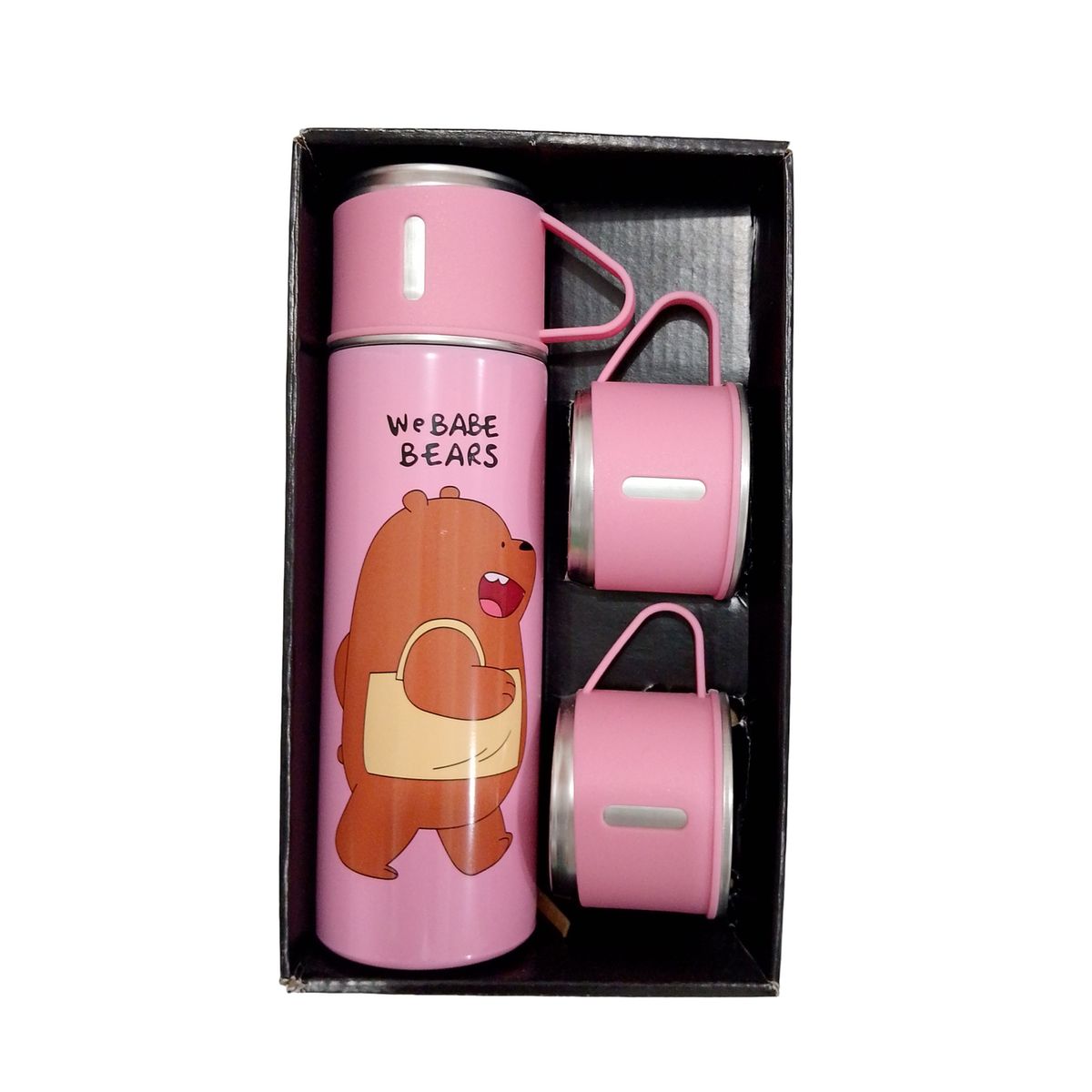 GENERICO - Termo acero inoxidable 500 mL Oso 3 - Rosado