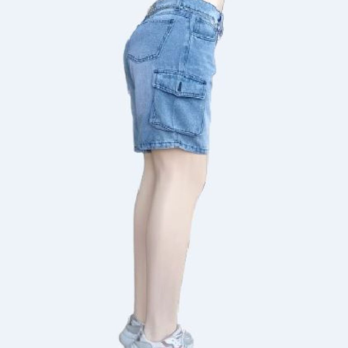 GENERICO - JEAN BIKER CARGO MUJER AZUL CLARO