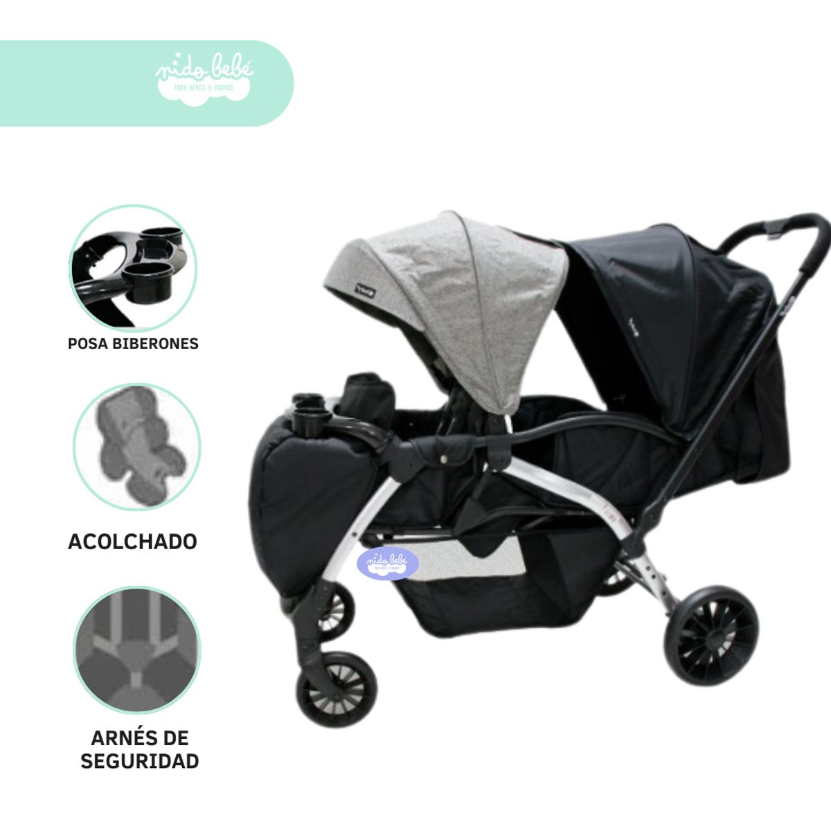 GENERICO - Coche Cuna Mellicero para bebes Deluxe duo