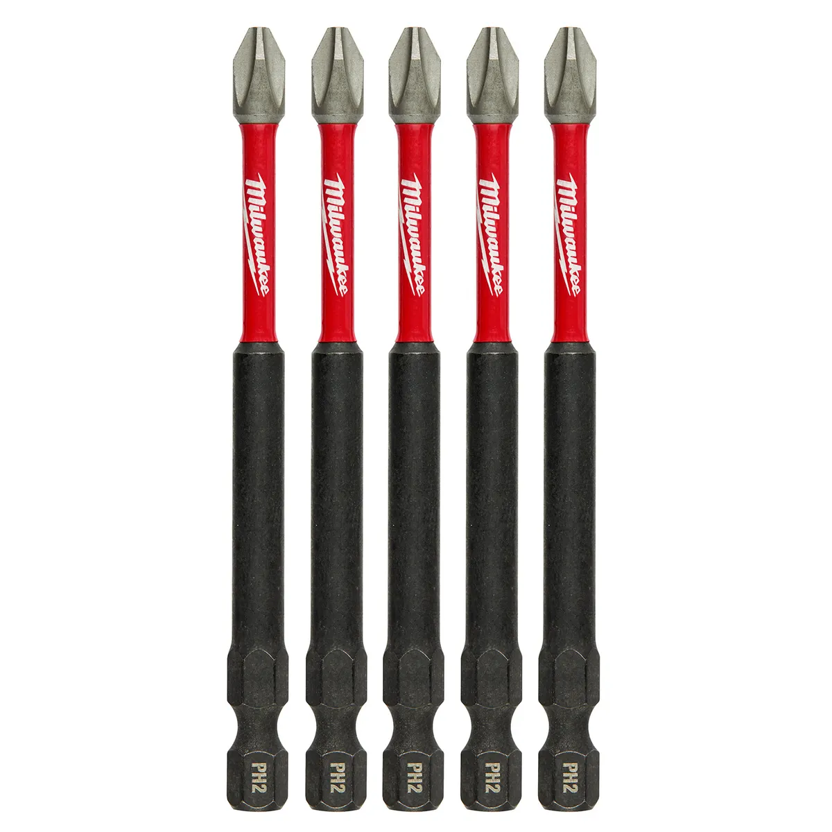 MILWAUKEE - Puntas destornilladora PH2 de 89mm SHOCKWAVE™ 5unidades 48-32-4564