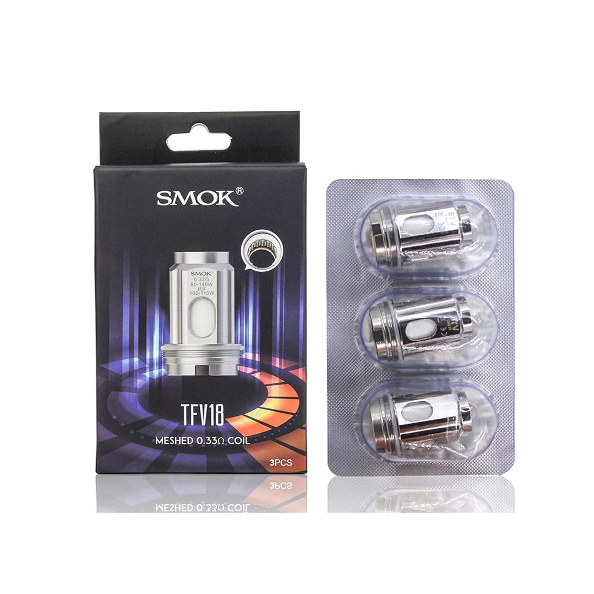 SMOK - SMOK bobina TFV18, malla de 0,33 ohm - Caja x 3 unidades