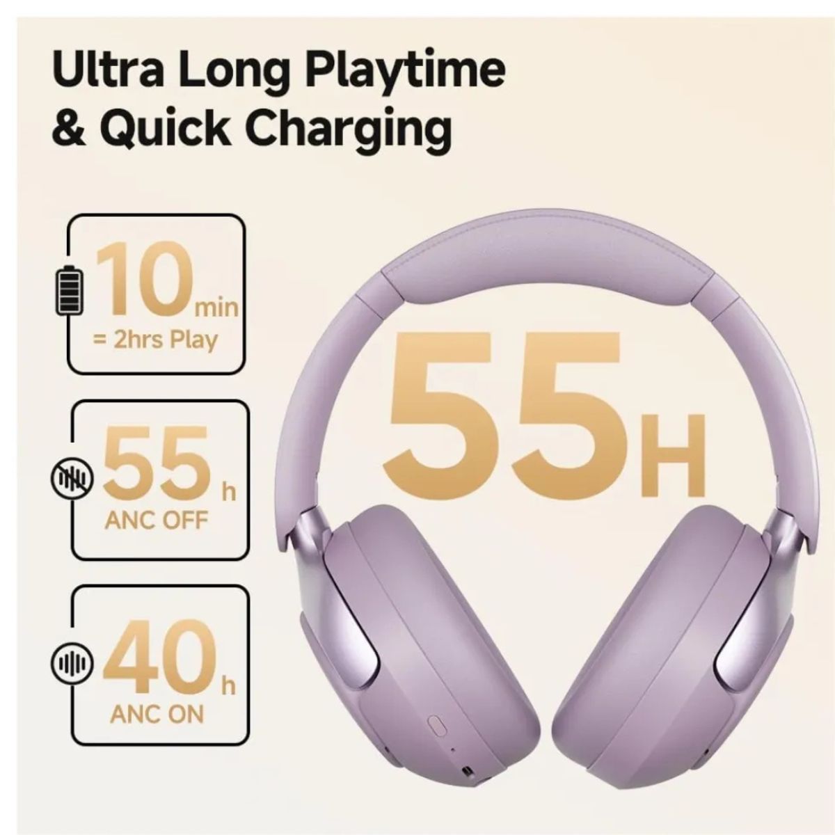 QCY - Audifonos Inalambricos QCY H3 Pro - Beige