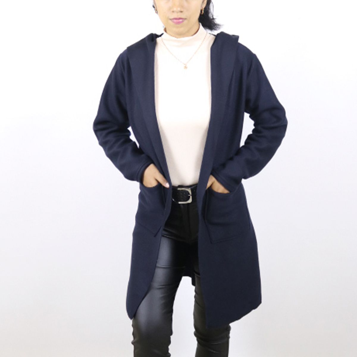 GENERICO - ABRIGO CHAQUETA CASUAL CON CAPUCHA