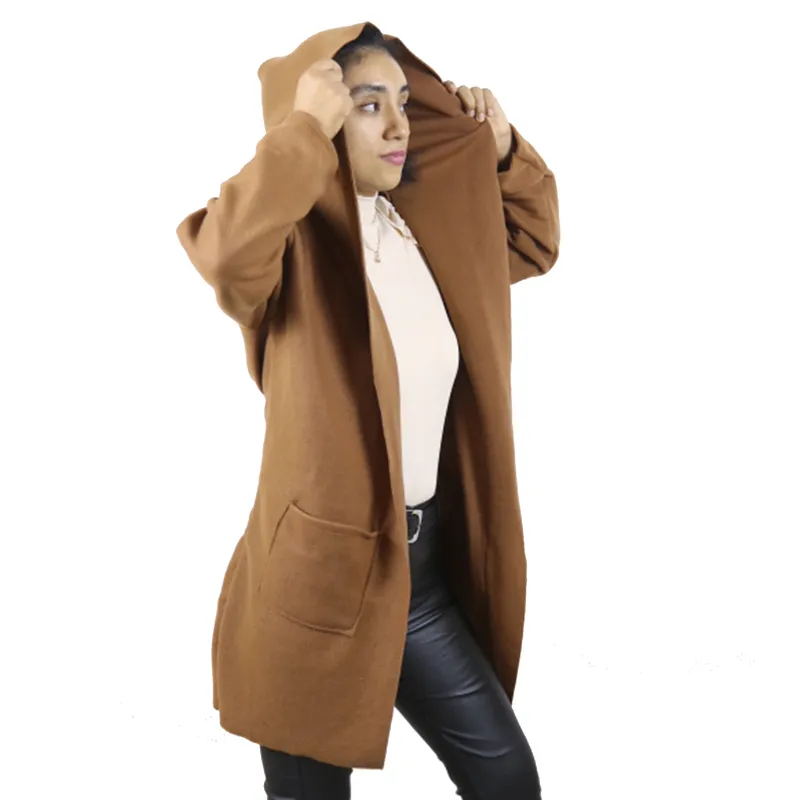 GENERICO - ABRIGO CHAQUETA CASUAL CON CAPUCHA