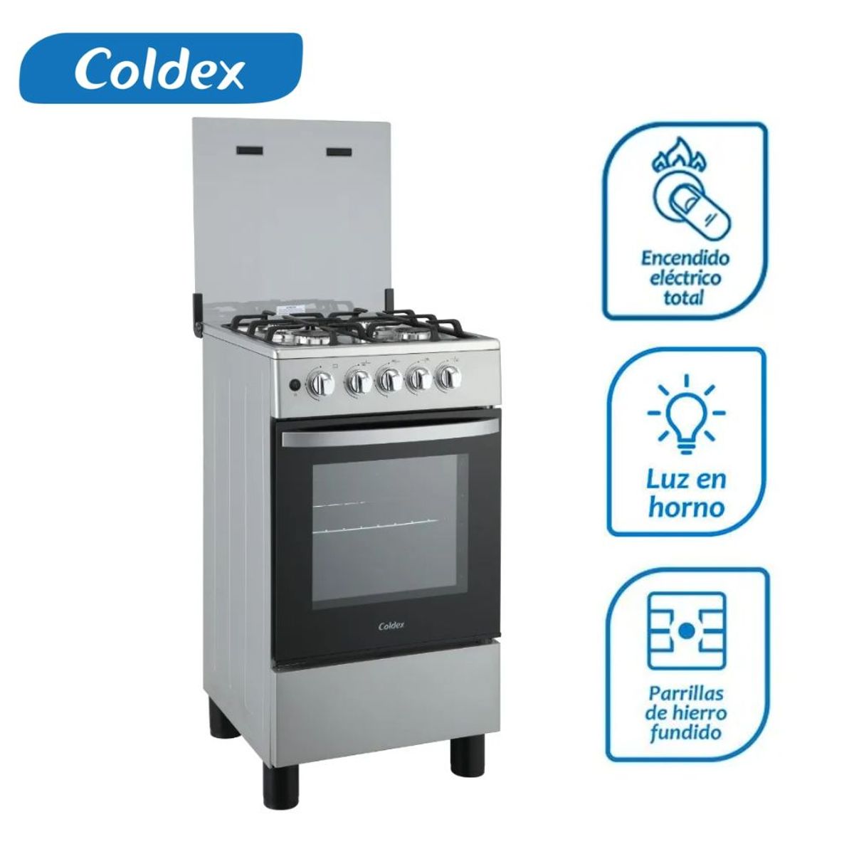 COLDEX - Cocina Coldex a Gas Basic 20" 4 Hornillas CX505 Plus