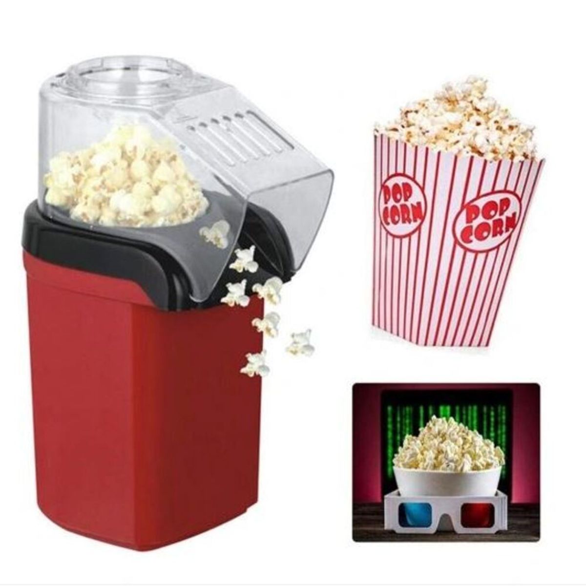 GENERICO - Maquina Pop Corn Canchita de Maíz Sin Aceite