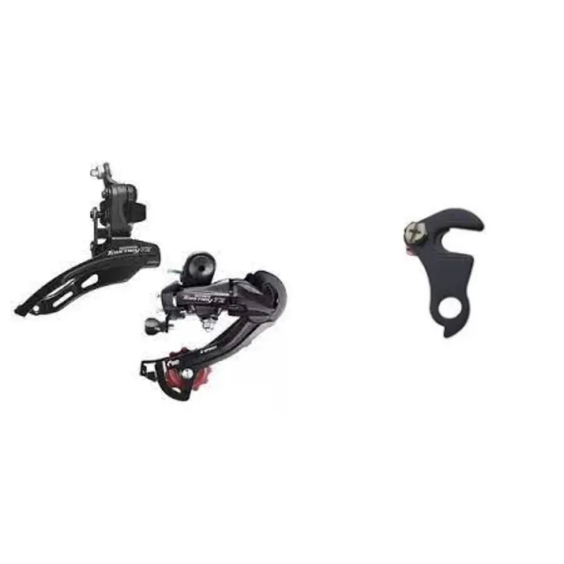 SHIMANO - DESVIADOR TZ TRASERO Y DELANTERO MÁS UN ADPATADOR BICICLETA