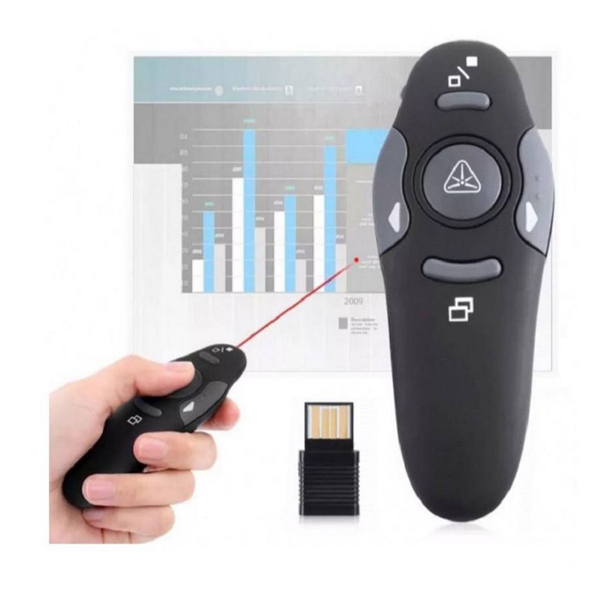 GENERICO - Puntero De Presentación Inalámbrico Control Remoto Laser