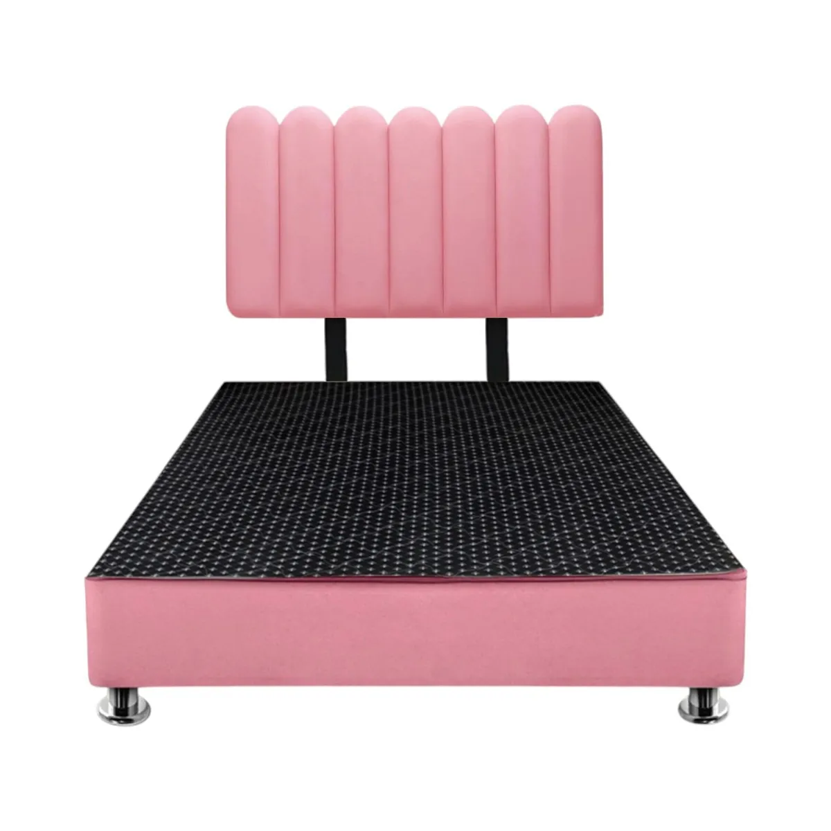 MUEBLES MACRUMO - Cama tapizada Ginebra 15Plz color Rosado