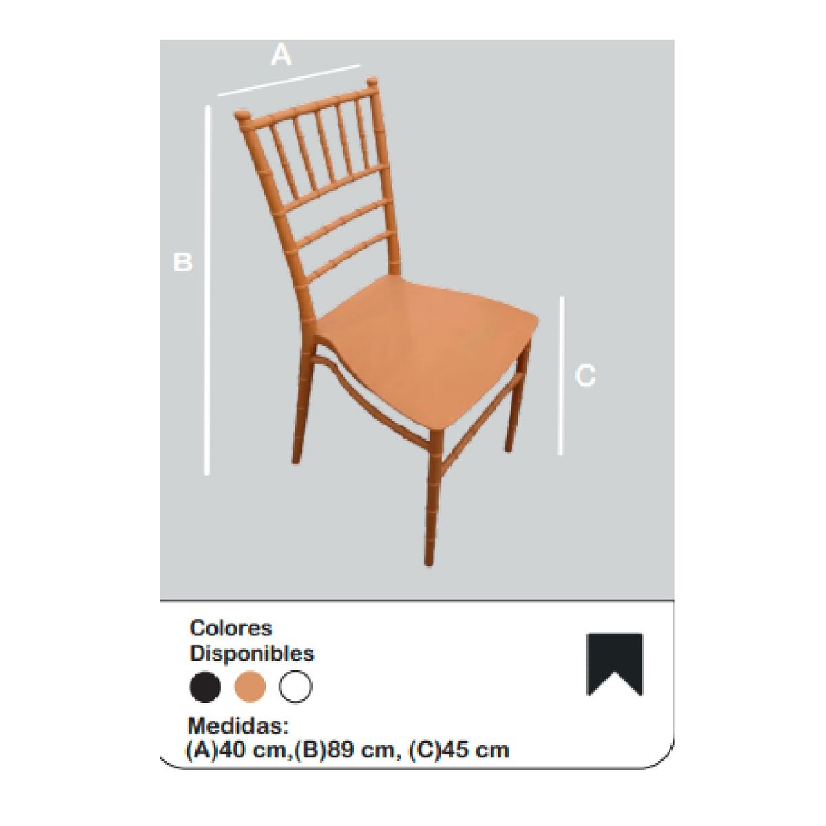 TU MESITA - Silla Todo Eventos Rosel color Dorado TU MESITA