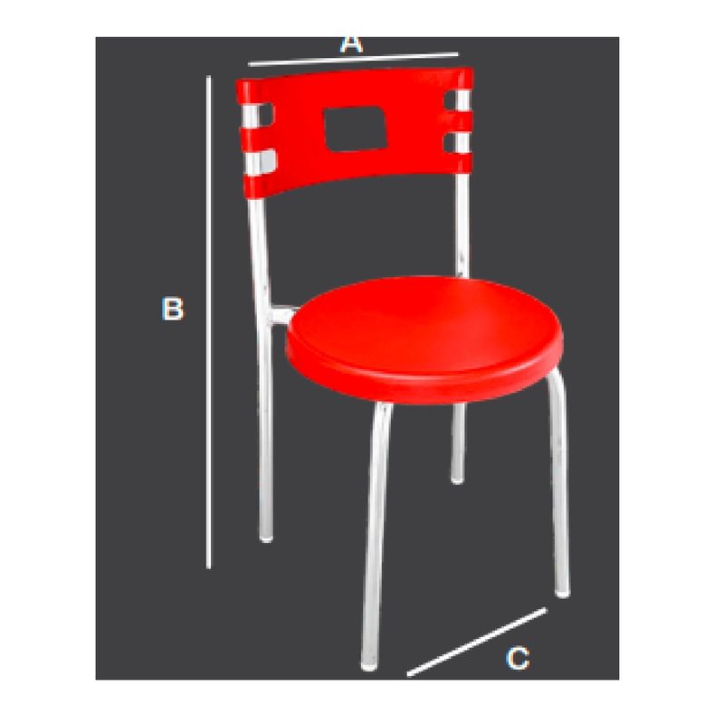 TU MESITA - Silla de Comedor Savoy color Rojo TU MESITA