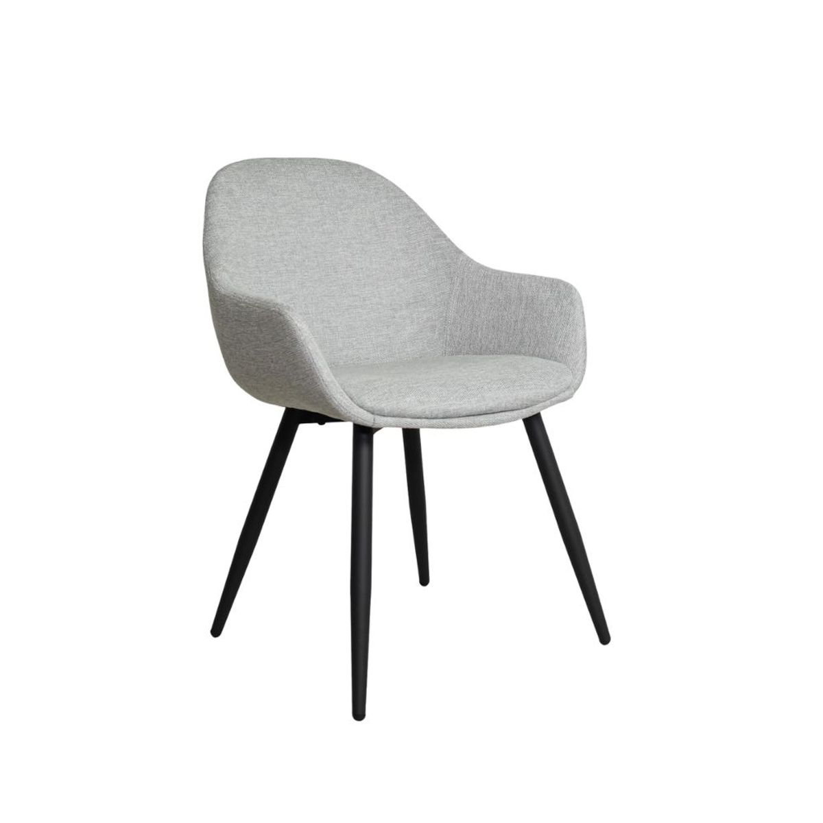 NIHM - Silla de comedor de Tela y Metal Smash Gris