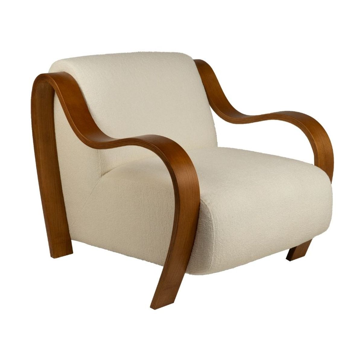 NIHM - Butaca de Madera Waves Cream