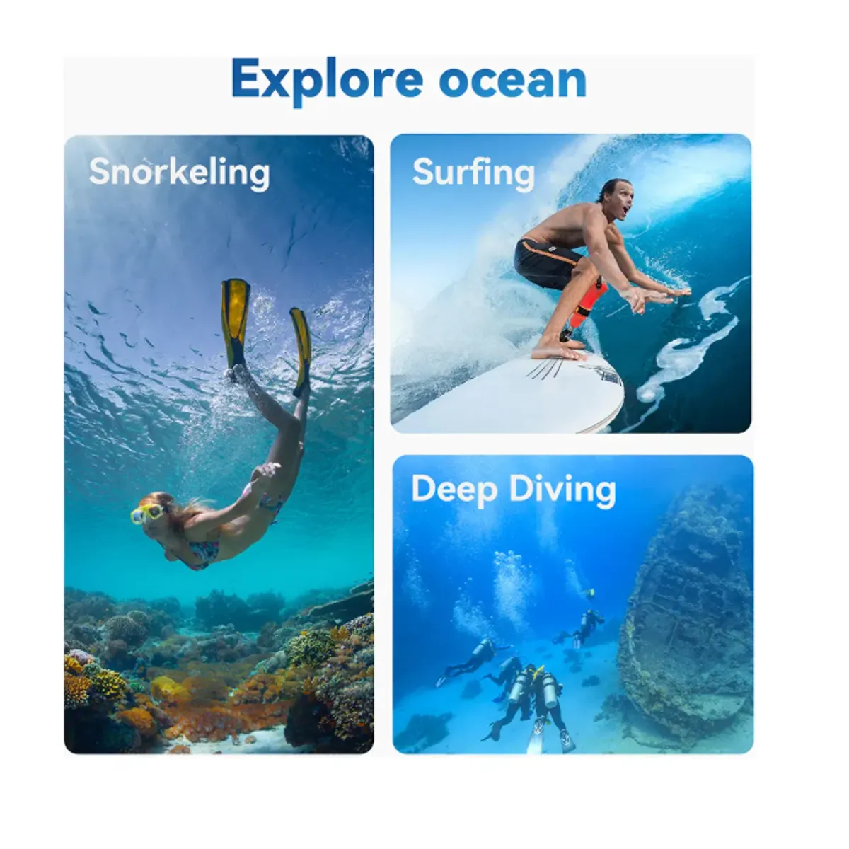 TELESIN - Case Acuático Para Dji Osmo Action 5 4 3Telesin