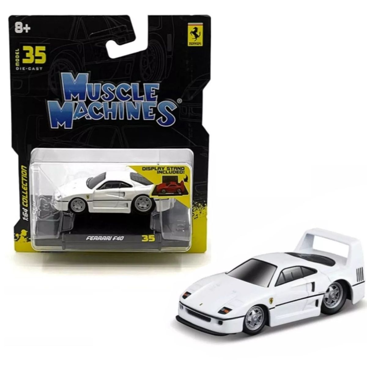 BBURAGO - Auto Coleccionable 1/64 Ferrari F40 Blanco