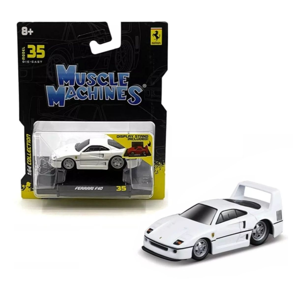 BBURAGO - Auto Coleccionable 1/64 Ferrari F40 Blanco