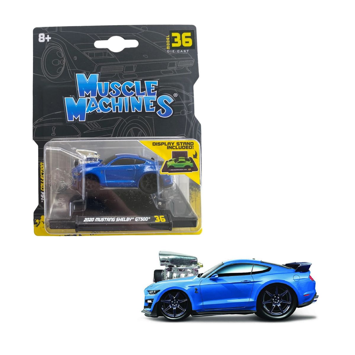 BBURAGO - Auto Coleccionable 1/64 Serie Mustang Shelby GT500