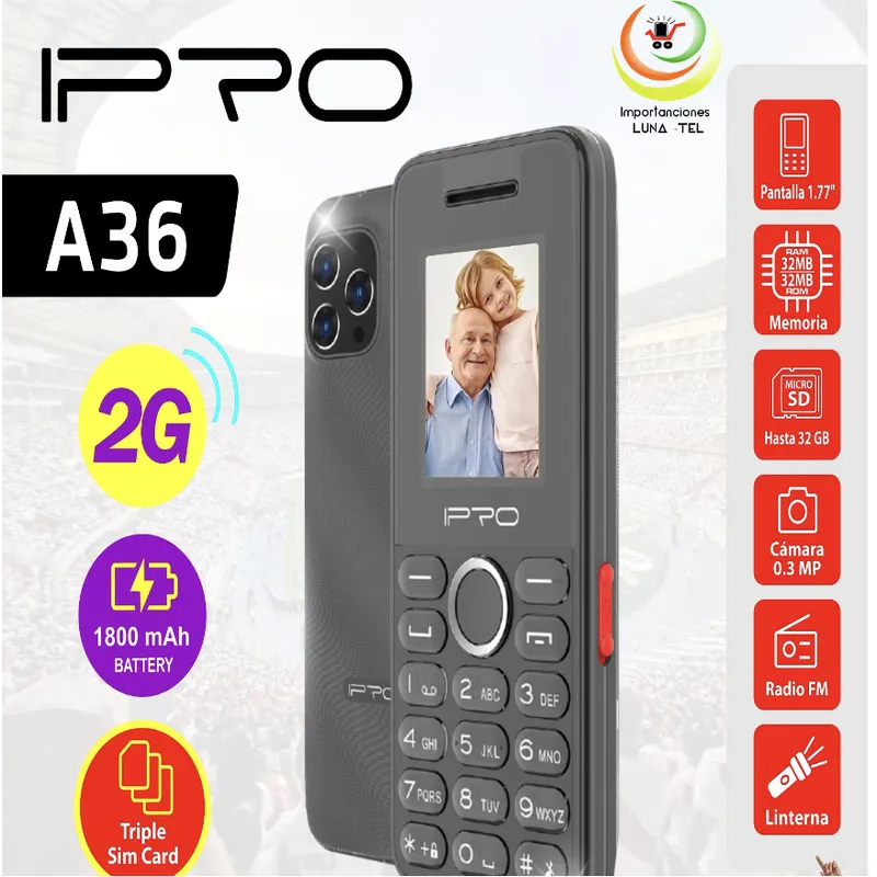 IPRO - CELULAR BASICO  IPRO A36  2G PANTALLA  1.8"