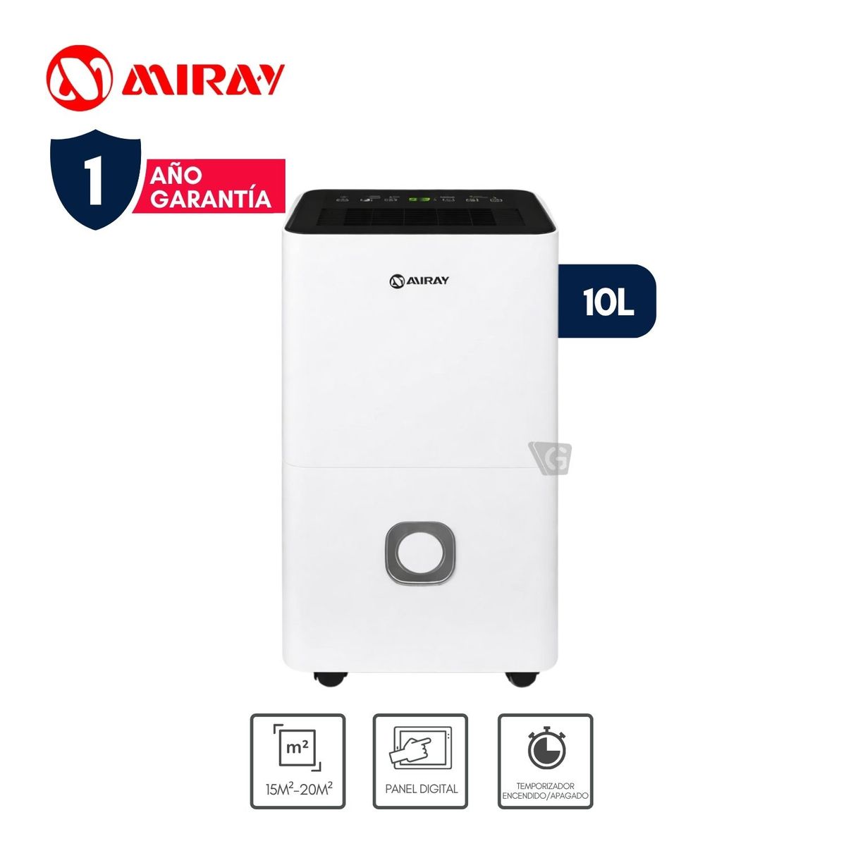 Deshumedecedor Miray DM-125 1.5 L 15 a 20 m2, marca MIRAY - Foto Principal
