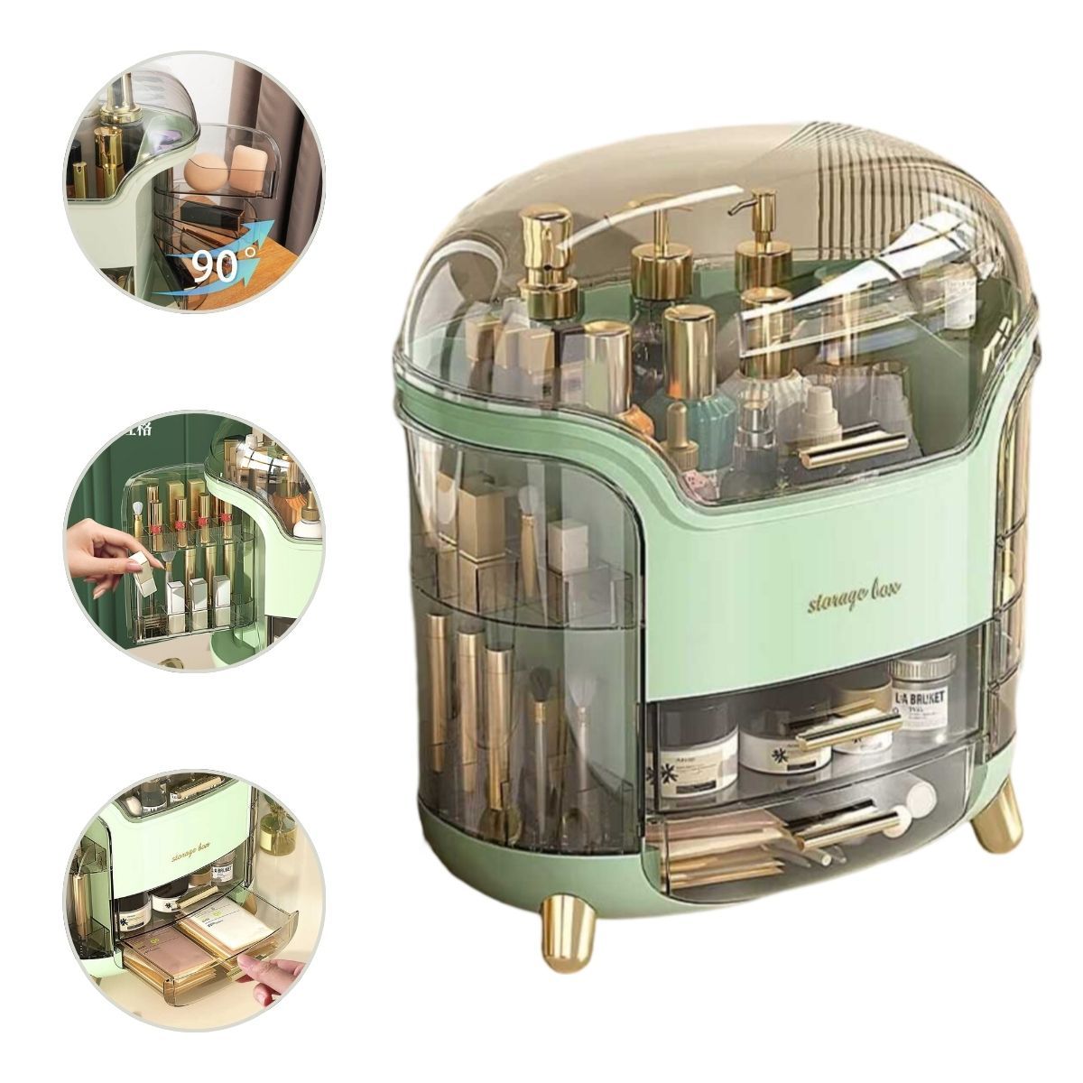 ELMEJORPRECIO - Porta Cosméticos Organizador Premium de 8 Capas Verde