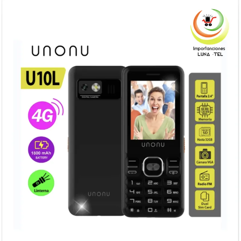 UNONU - CELULAR BASICO UNONU U10L  4G PANTALLA 2.4"