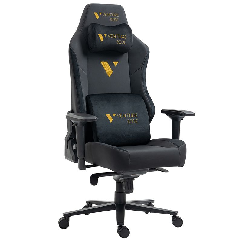 VENTURE SIDE - Silla Gamer Venture Side Prime Oro Cuero Almohadilla Magnetica