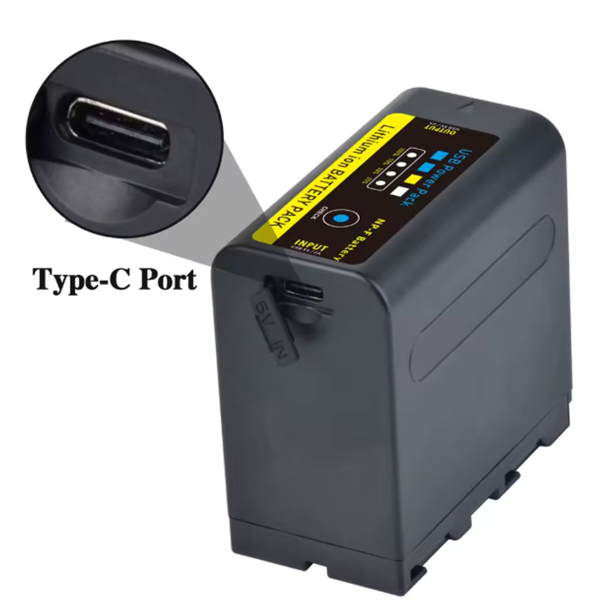 GENERICO - Batería Batmax 9600mah Tipo C Led Para Sony NP+-f970 F550 F770