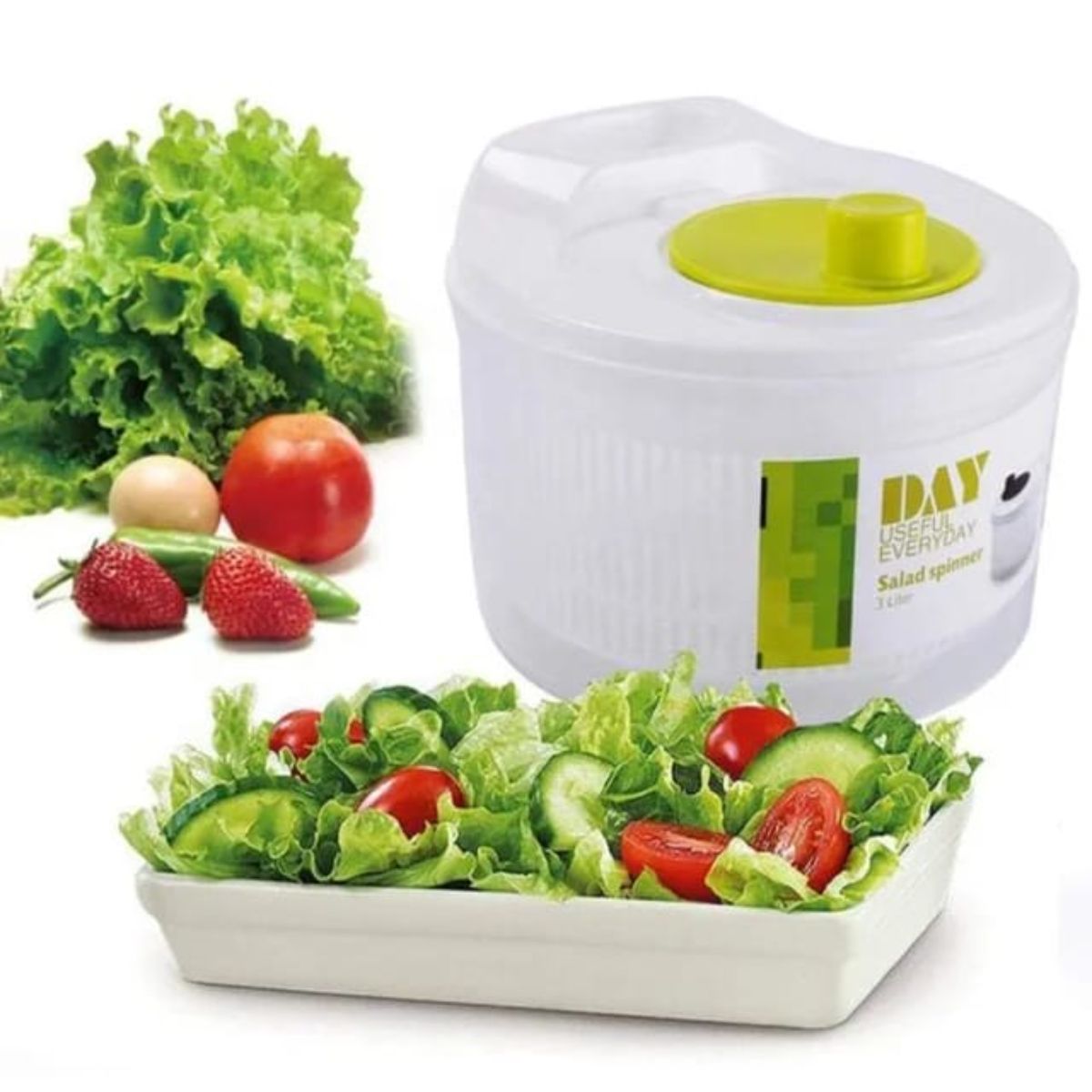 ELMEJORPRECIO - Escurridor Giratorio De Verduras Frutas Centrifugador Spinner
