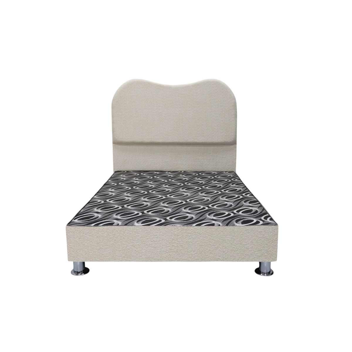 MUEBLES MACRUMO - Cama tapizada Milano - Queen Plz - Beige Antifluido