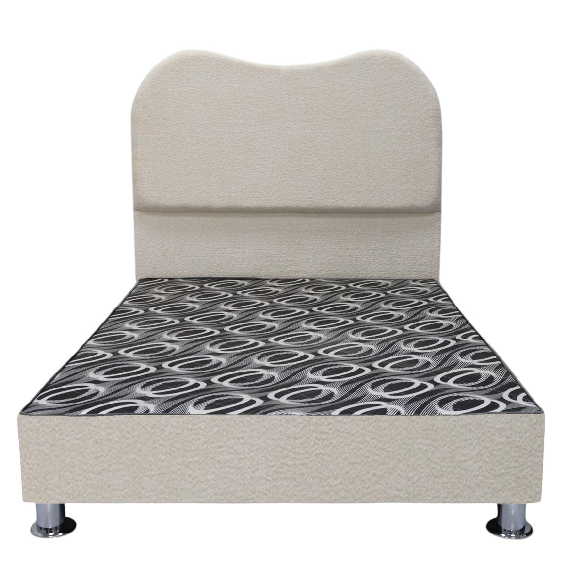 MUEBLES MACRUMO - Cama tapizada Milano - King Plz - Beige Antifluido