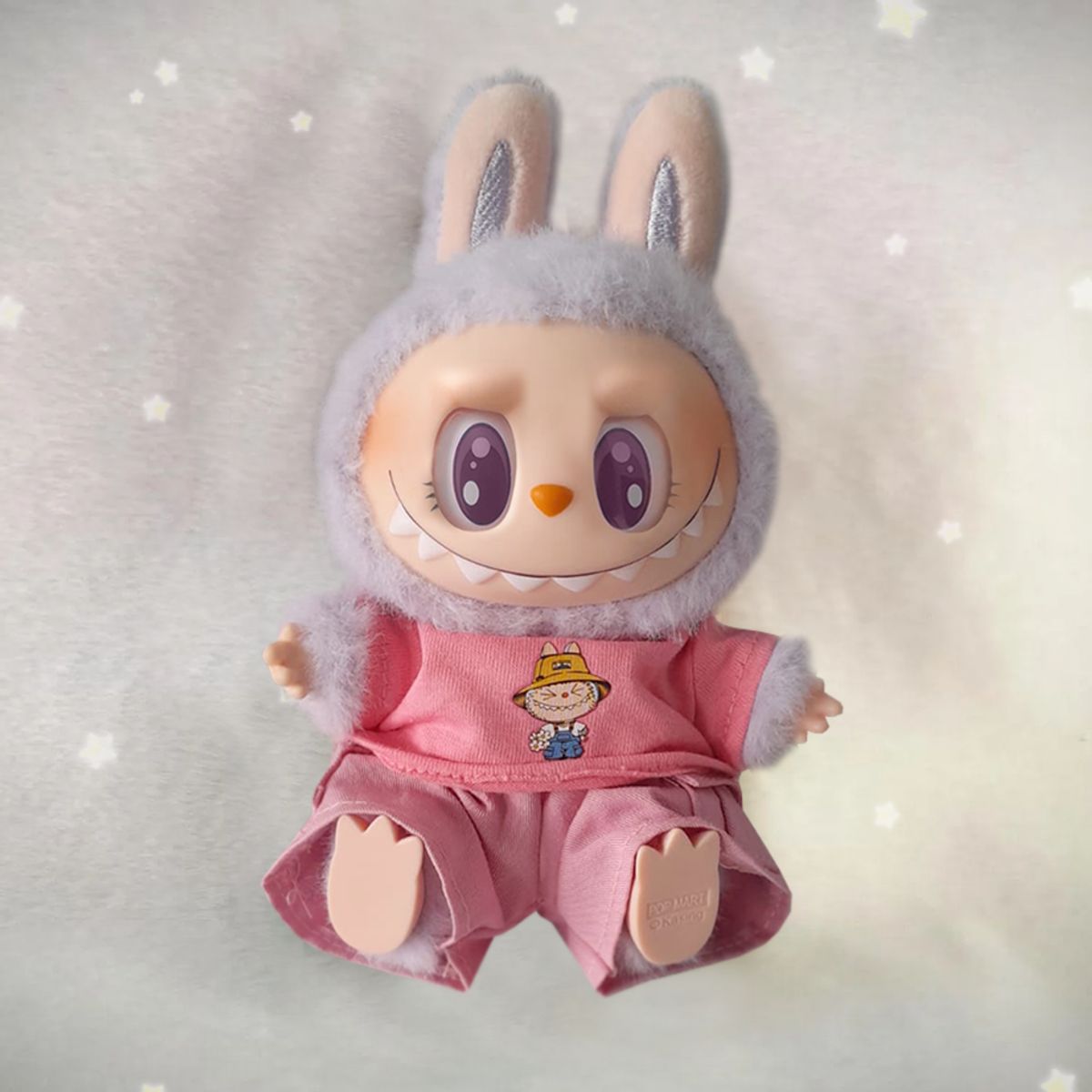 DISEÑO ORIGINAL - Ropa Labubu Short con Polo Rosado