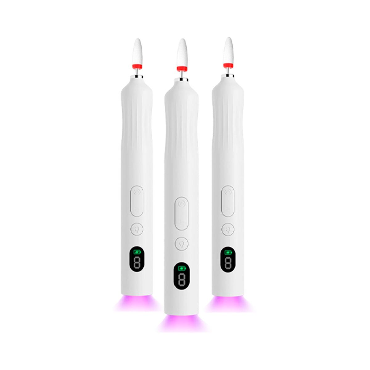 GENERICO - Lima De Uñas Eléctrica 2 En 1 Luz De Secado 3Uni