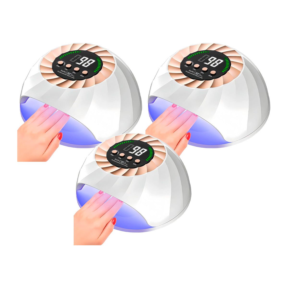 GENERICO - Lámpara Sun S7 268W Secado LedUv Profesional 3Uni