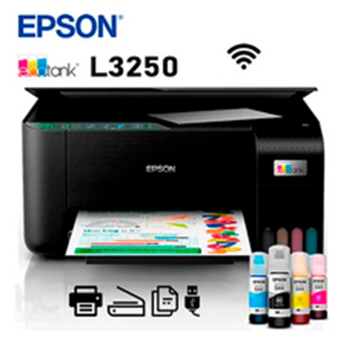 EPSON - Impresora Epson Ecotank L3250 Multifuncional Wifi