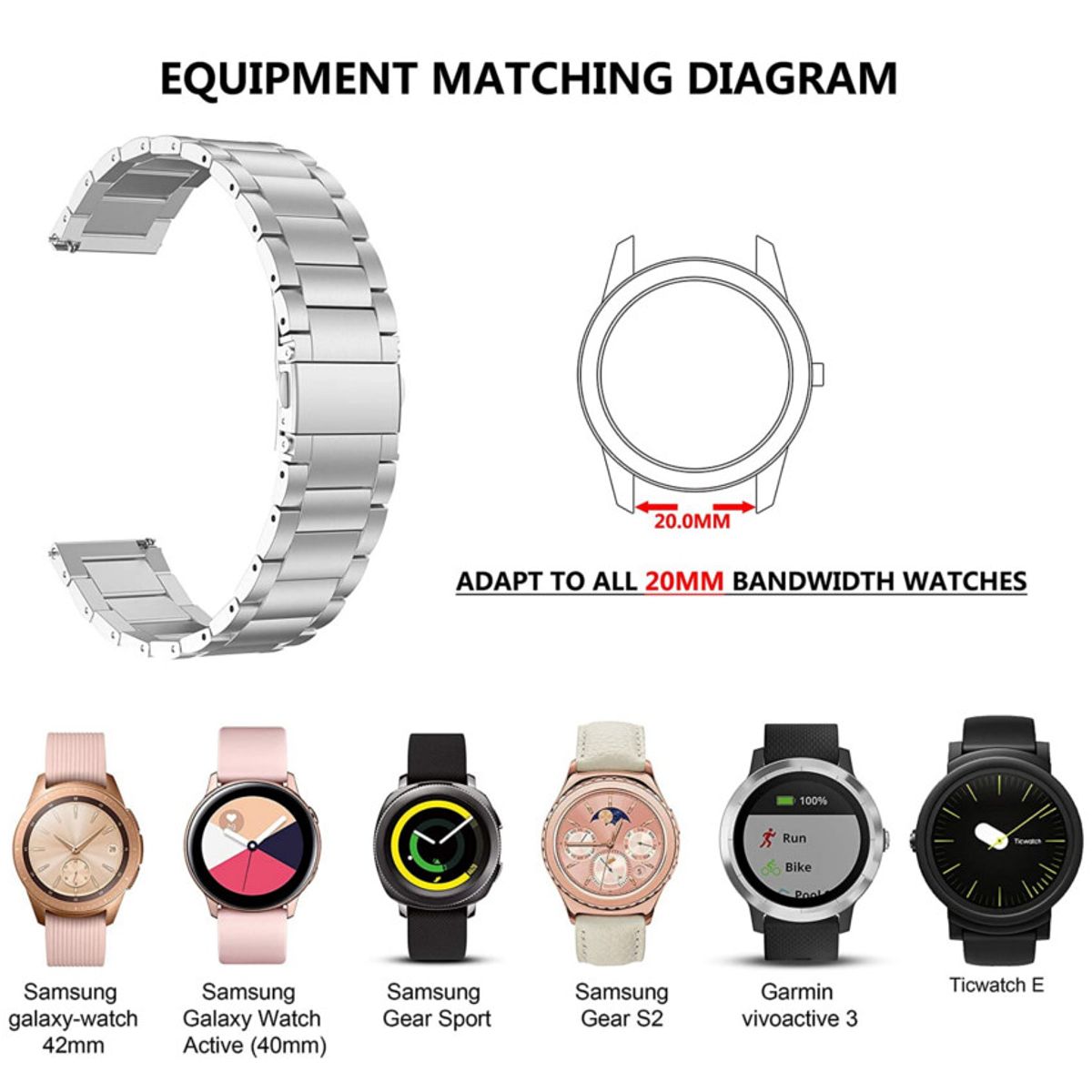 GENERICO - Correa Acero Galaxy Watch 6/6 Classic Galaxy Watch 7