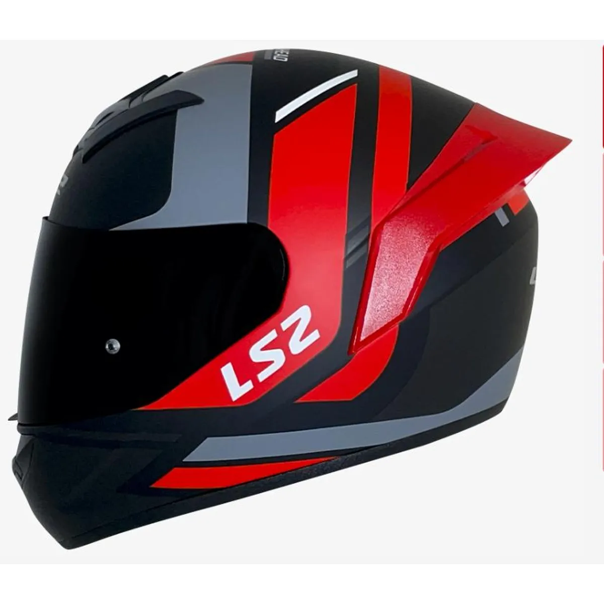 LS2 - CASCO LS2 INTEGRAL DOWN NEGRO MATE  ROJO MATE TALLA L