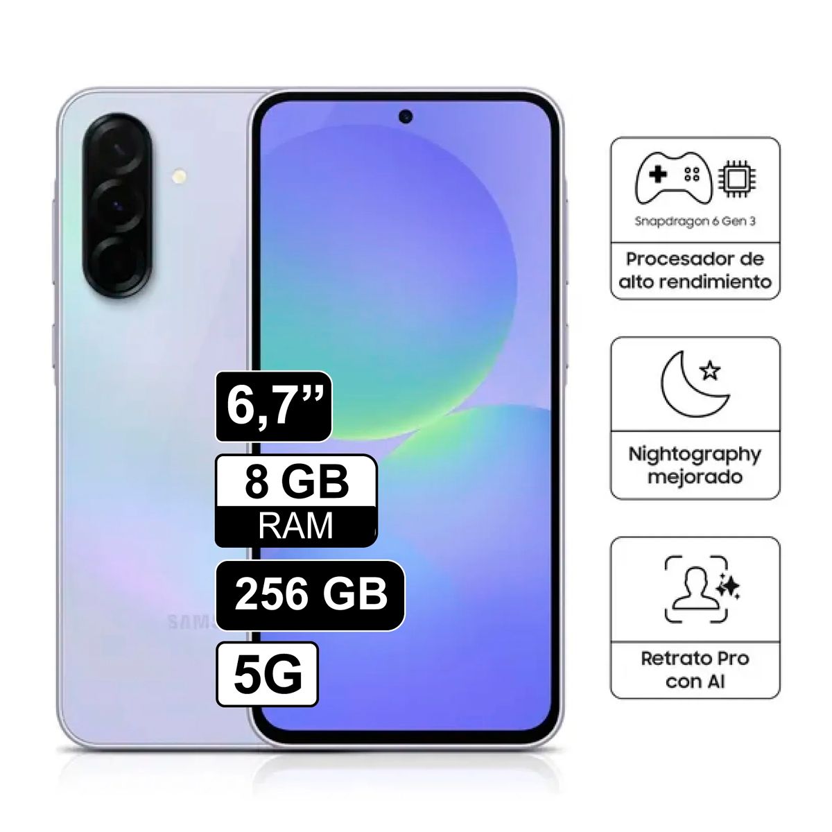 SAMSUNG - Celular Samsung Galaxy A36 5G 8GB RAM 256GB Violeta