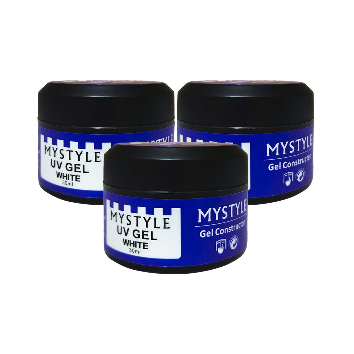 GENERICO - Mystyle Uv Gel White 30Gr  3 Unid