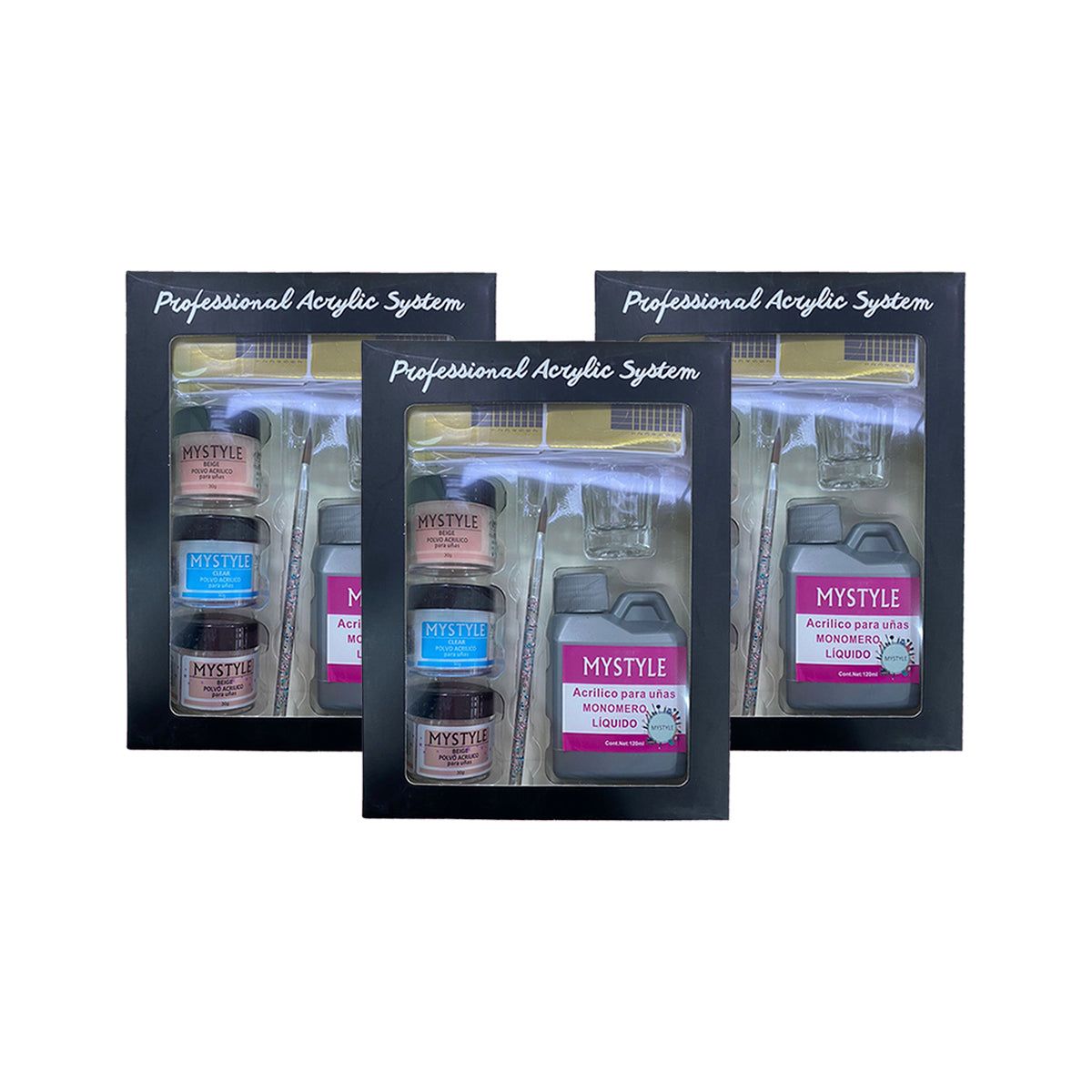GENERICO - Mystyle Kit Principiante De Acrilico 3 Unid