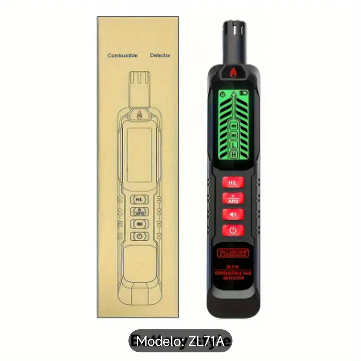 GENERICO - DETECTOR DE FUGAS DE GAS -ALCOHOL INFLAMABLE NATURAL COMBUSTIBLE