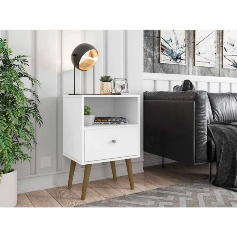 VENTITAS HOME - Velador Vintage 1 Cajón Ventitas Home Color Blanco
