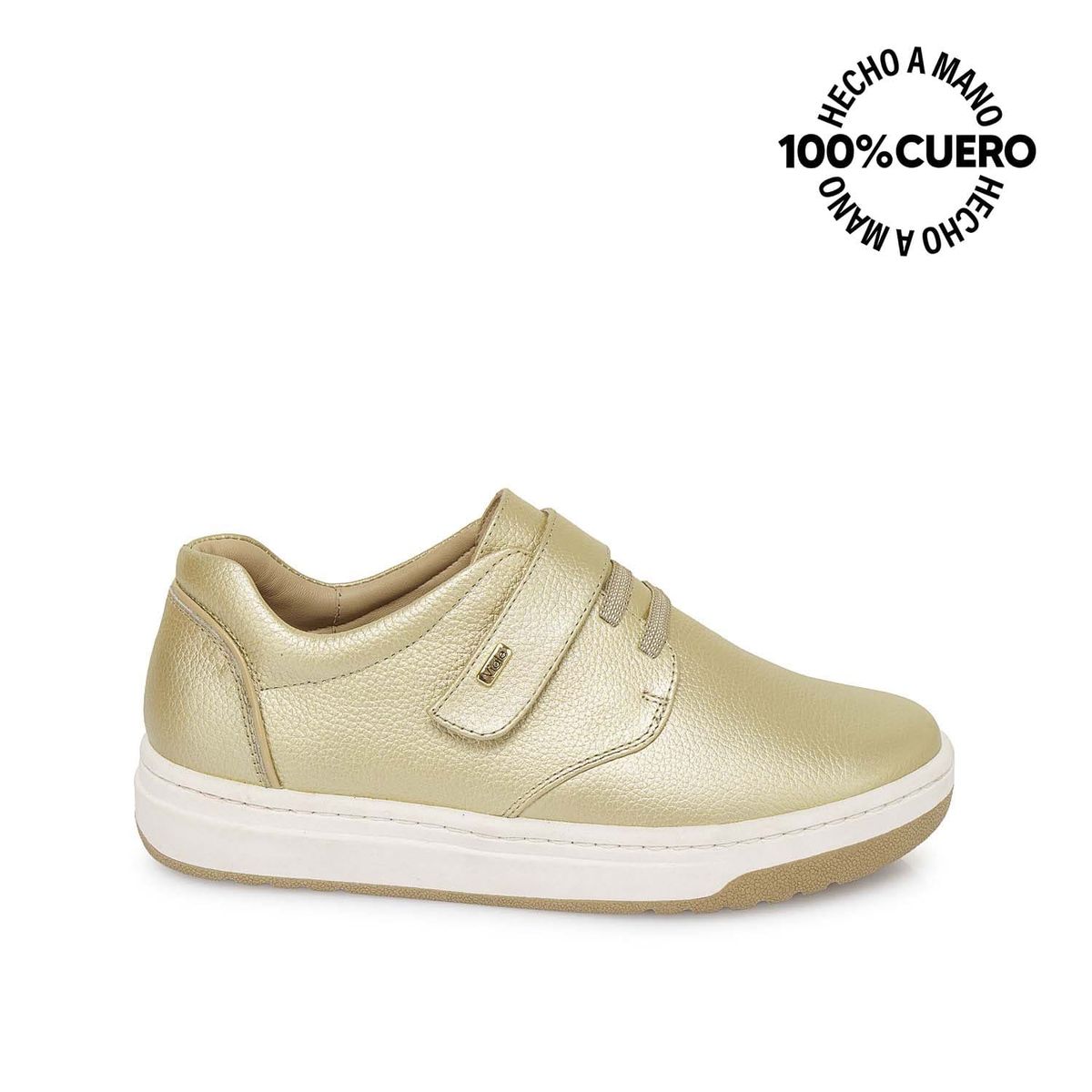 VIALE - Zapato Slip On Casual SHAM-2510 Dorado Viale Cuero