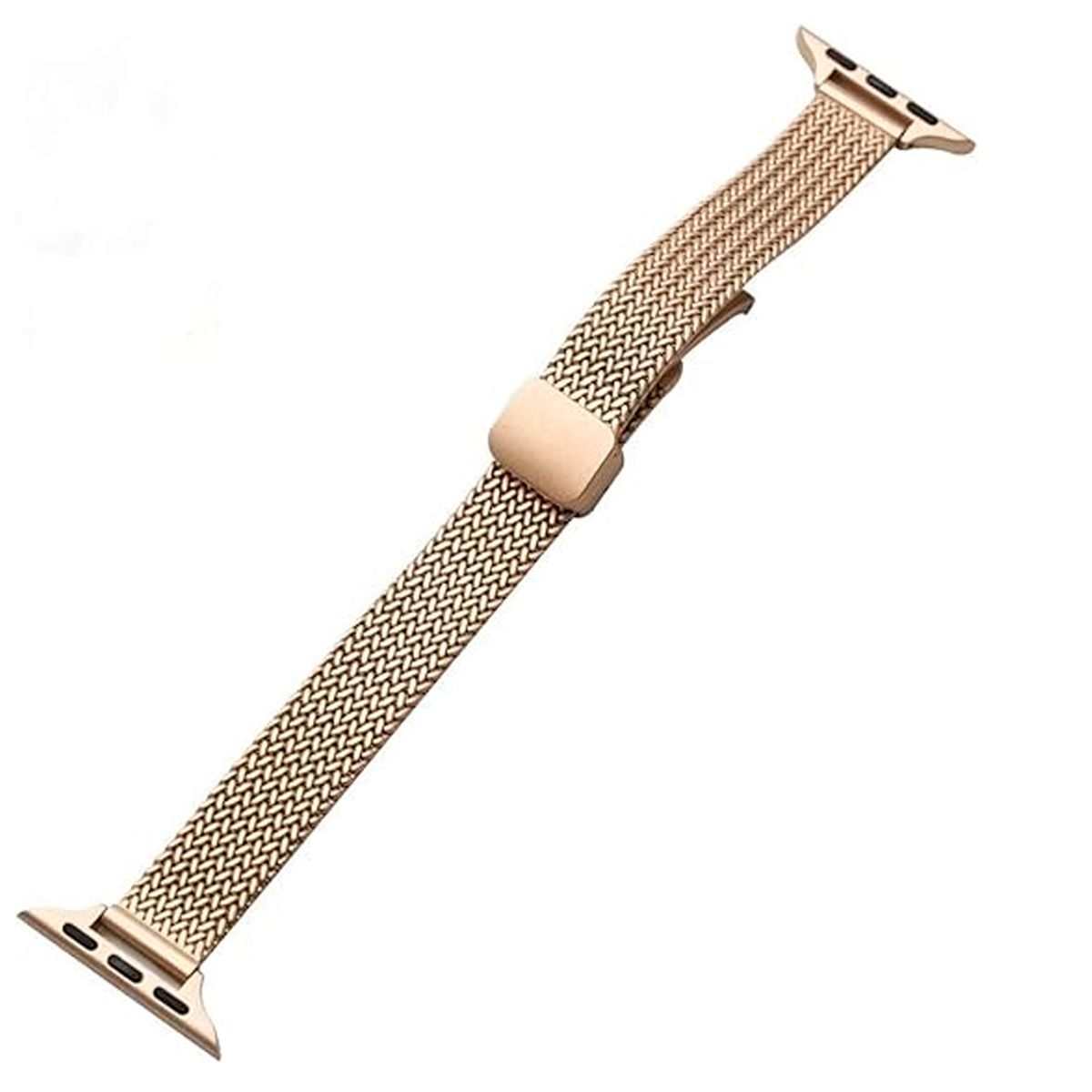 GENERICO - Correa De Metal Con Malla En Espiga Para Apple Watch 41 Mm Champagne