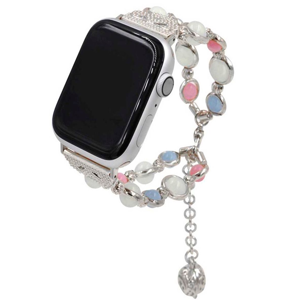 GENERICO - Correa De Perlas Luminosas Para Apple Watch 38mm Plata