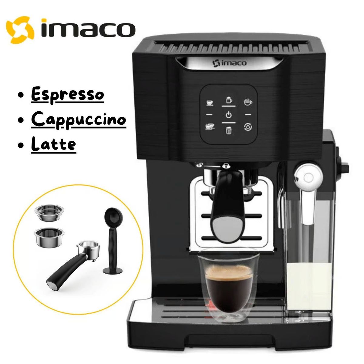 IMACO - Cafetera expresso de 15 bares imaco IECM1550