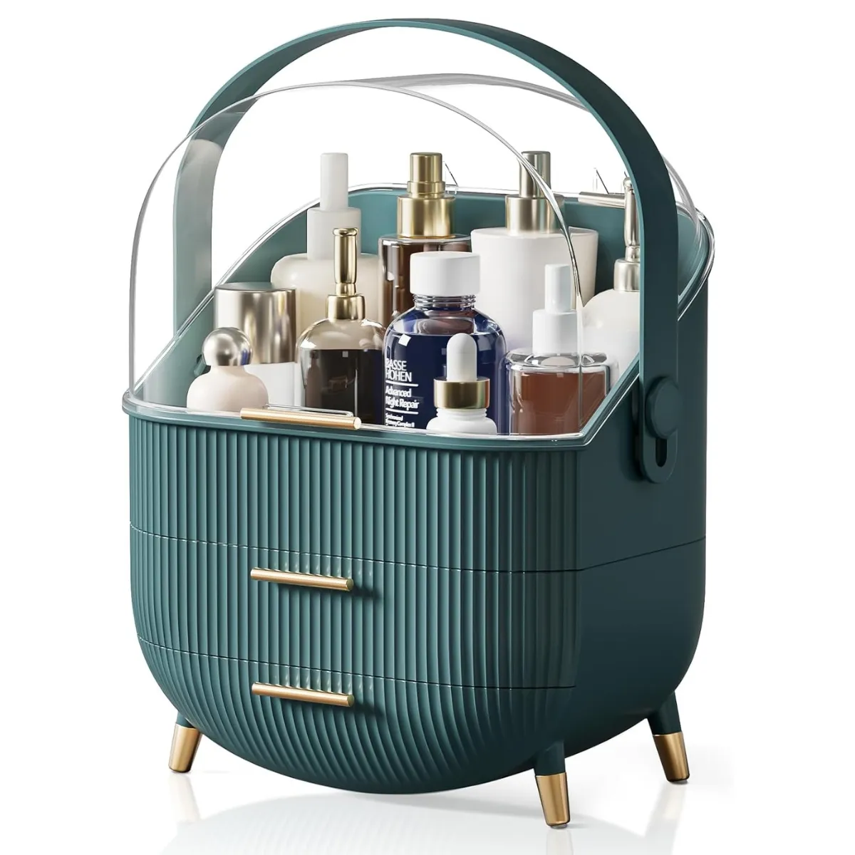 ELMEJORPRECIO - Organizador de Cosméticos Maquillaje con Cajón Verde